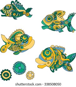 Robot fish painted by hand