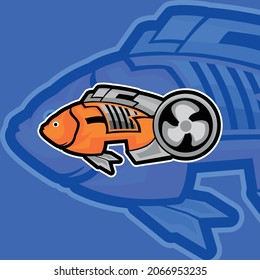 robot fish vector illustration design