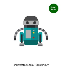 Robot flat icon