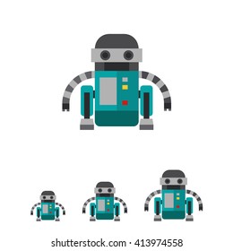 Robot flat icon