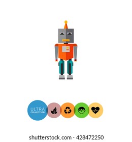 Robot flat icon