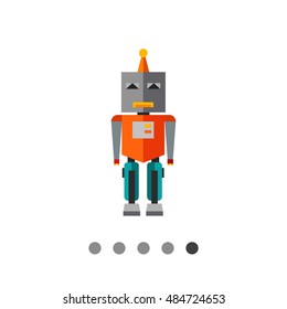 Robot flat icon