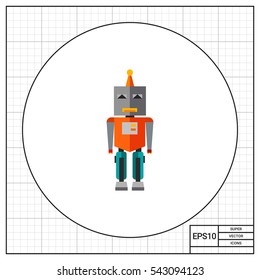 Robot flat icon