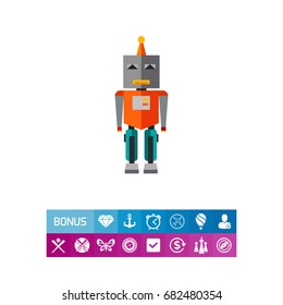 Robot flat icon