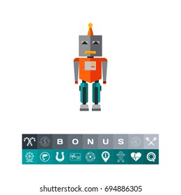 Robot flat icon