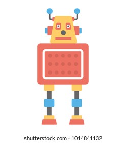 
Robot, flat icon innovative technology
