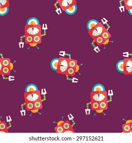 robot flat icon,eps10 seamless pattern background