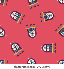 robot flat icon,eps10 seamless pattern background