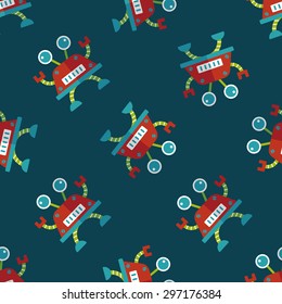 robot flat icon,eps10 seamless pattern background