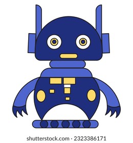 robot in flat style, vector