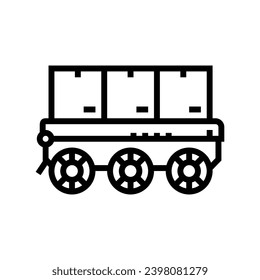 Roboterflotte autonome Lieferlinie Symbol Vektor. autonomes Lieferzeichen der Roboterflotte isoliertes Kontursymbol