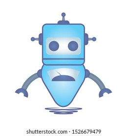 robot floating cyborg isolated icon vector illustration design