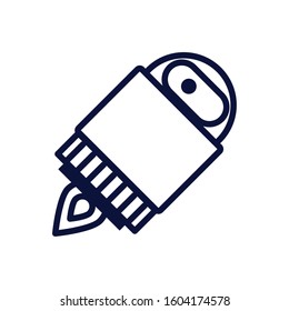 robot floating cyborg isolated icon vector illustration design