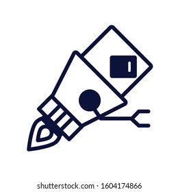 robot floating cyborg isolated icon vector illustration design
