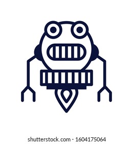 robot floating cyborg isolated icon vector illustration design