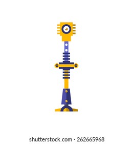Robot, font vector. Letter I