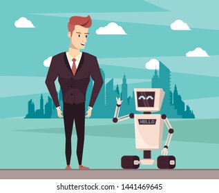 Robot friend, the city of the future