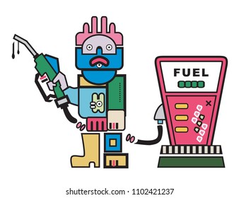 Robot Fuel Man Mechanical Creature