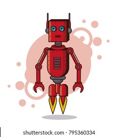 Robot funny cartoon