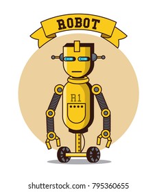 Robot funny cartoon