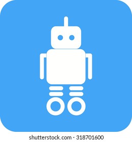 Robot, future, 3d icon vector image.Can also be used for toy and games. Suitable for mobile apps, web apps and print media.