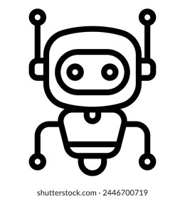 Robot Futuro cosas icono ilustración