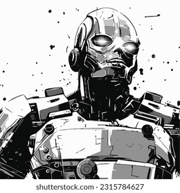ilustración de vector de diseño futurista de robots