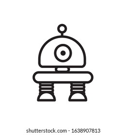 robot futuristic technology character artificial machine vector illustration linear design