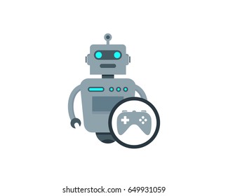 Robot Game Icon Logo Design Element