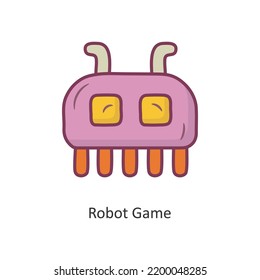 Robot Game vector filled outline Icon Design illustration. Gaming Symbol on White background EPS 10 File