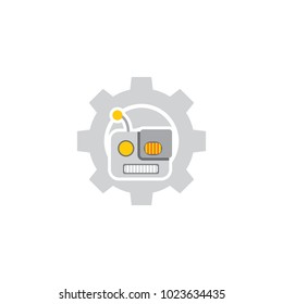 Robot Gear Logo Icon Design