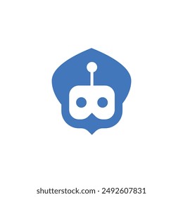 robot genie logo icon deisgn