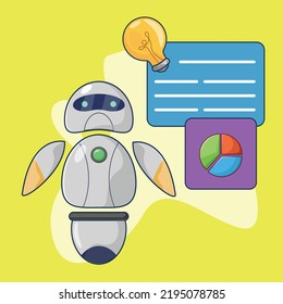 Robot Get Idea Help Work