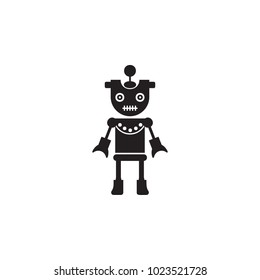 robot girl icon. Element of robots for advertising signs, mobile concept and web apps. Icon for website design and development, app development. Premium icon on white background