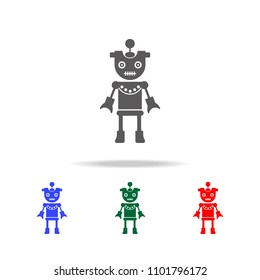 robot girl icons. Elements of robots in multi colored icons. Premium quality graphic design icon. Simple icon for websites, web design, mobile app, info graphics on white background