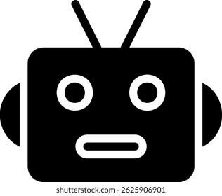 Vector de ilustración de icono de glifo de robot