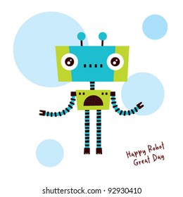robot greeting card
