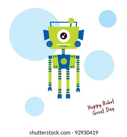 robot greeting card