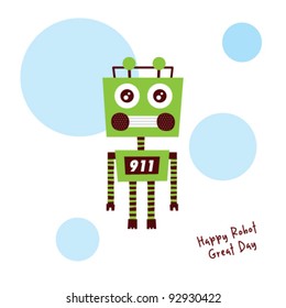 robot greeting card