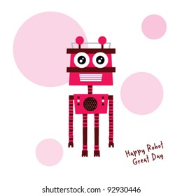 robot greeting card