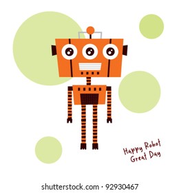 robot greeting card