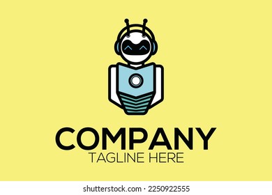 robot guard modern logo design
