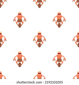Robot guard pattern seamless background texture repeat wallpaper geometric vector