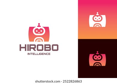 robot h letter logo vector