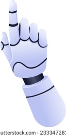 Kunstobjektillustration von Hand aus Roboter 