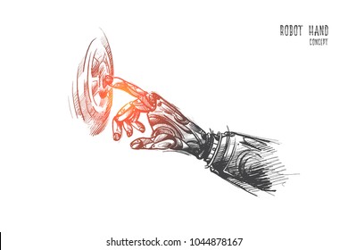 Robot Hand Sketch Images Stock Photos Vectors Shutterstock