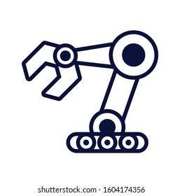 robot hand cyborg isolated icon vector illustration design