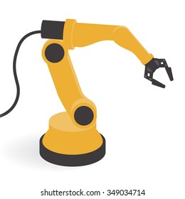 robot hand, Factory automation, vector illustration