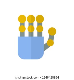 robot hand flat vector icon