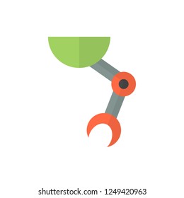 robot hand flat vector icon